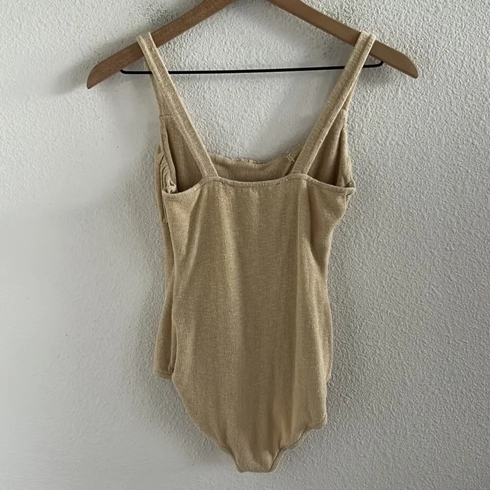 Free People Beach FP Beach Textured Babydoll Bodysuit Top XS